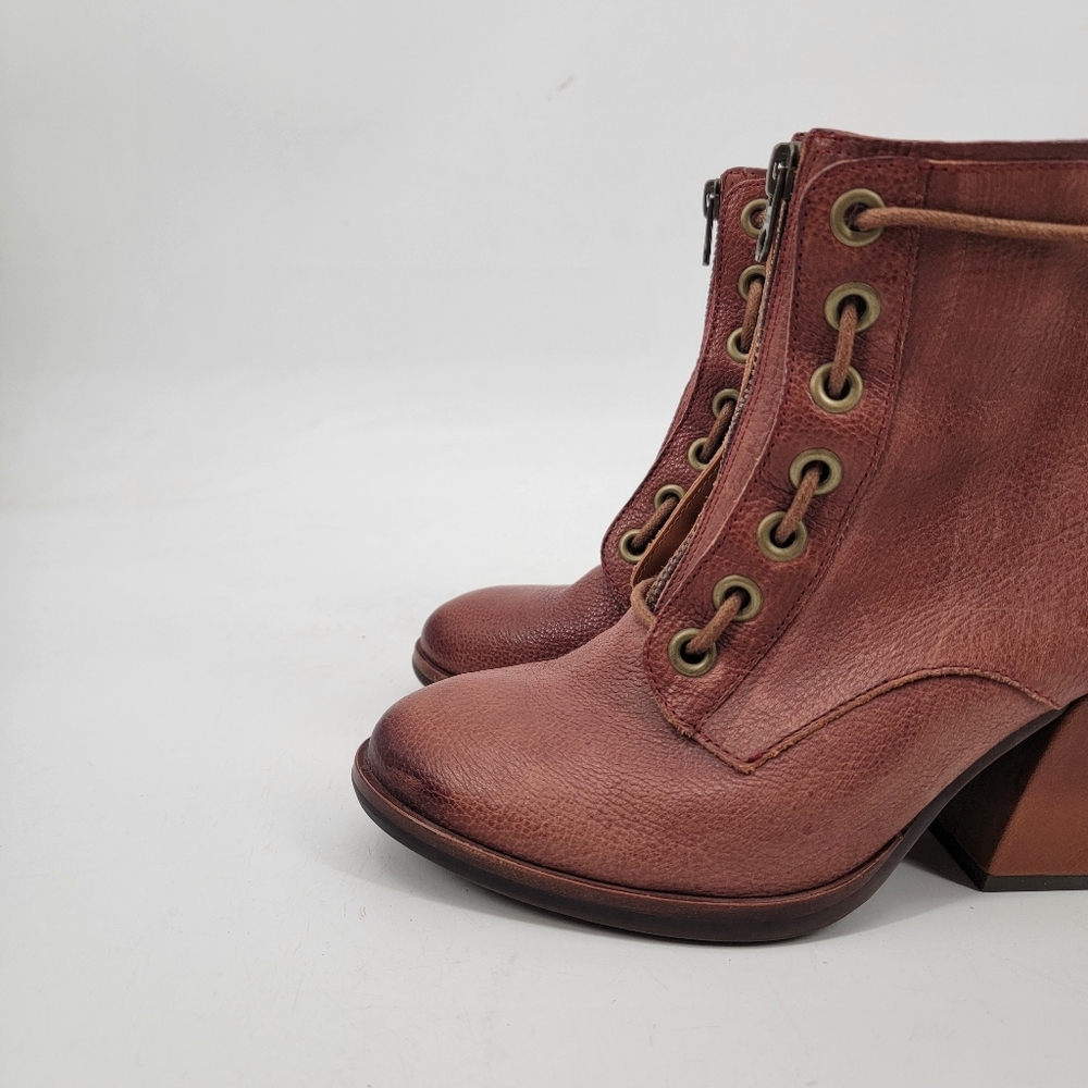 Kork Ease Kalpana Granny Lace Up Leather Boots Size 8 Brown Acadmia Romantic - Picture 15 of 16